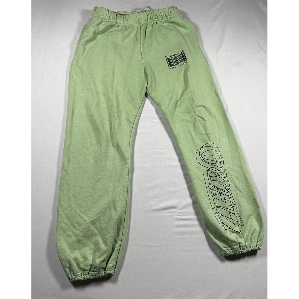 Mayfair Group Zero Dollars Nice Person Mint Green Jogger Sweatpants Womens S/M